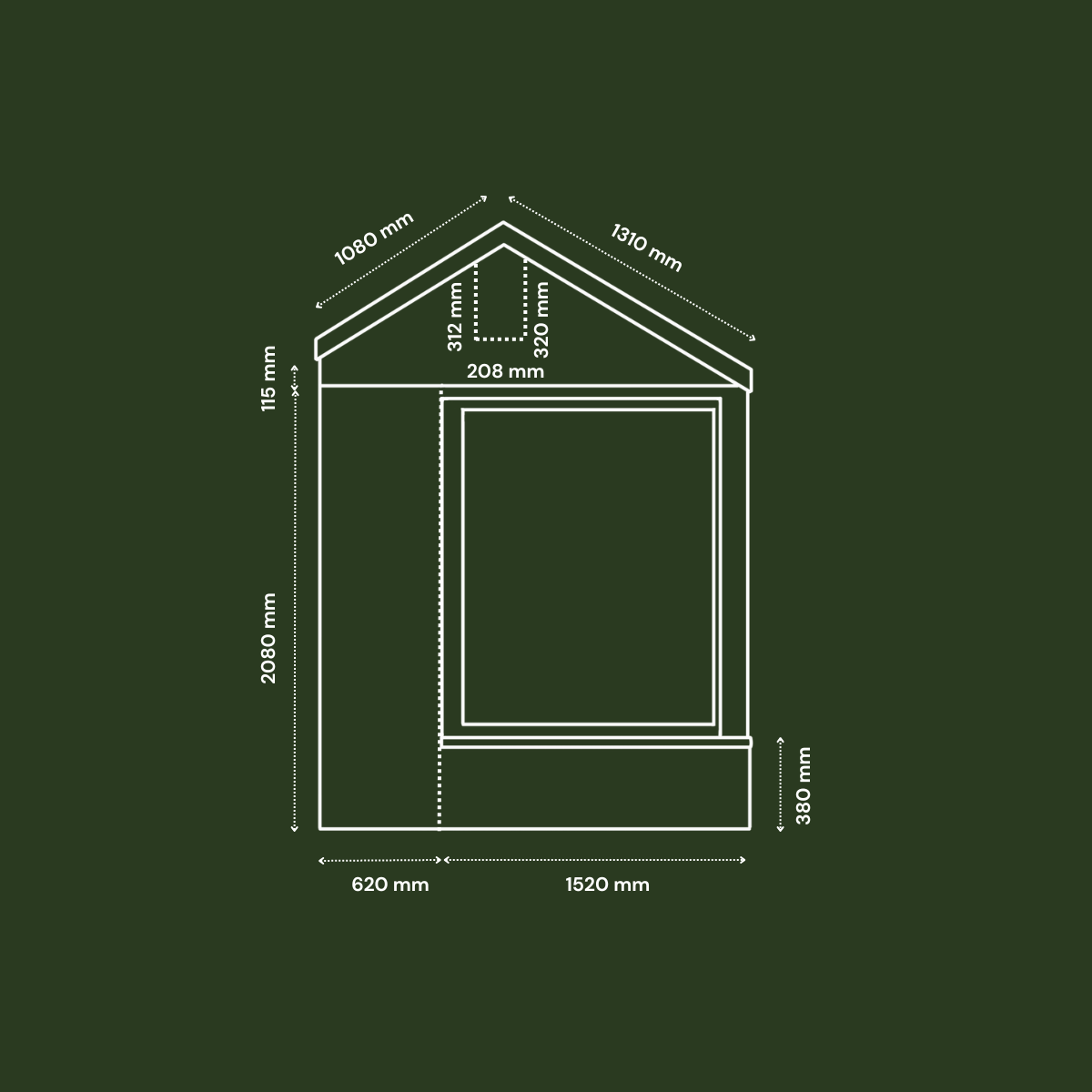 G3 back view – full customization measurements