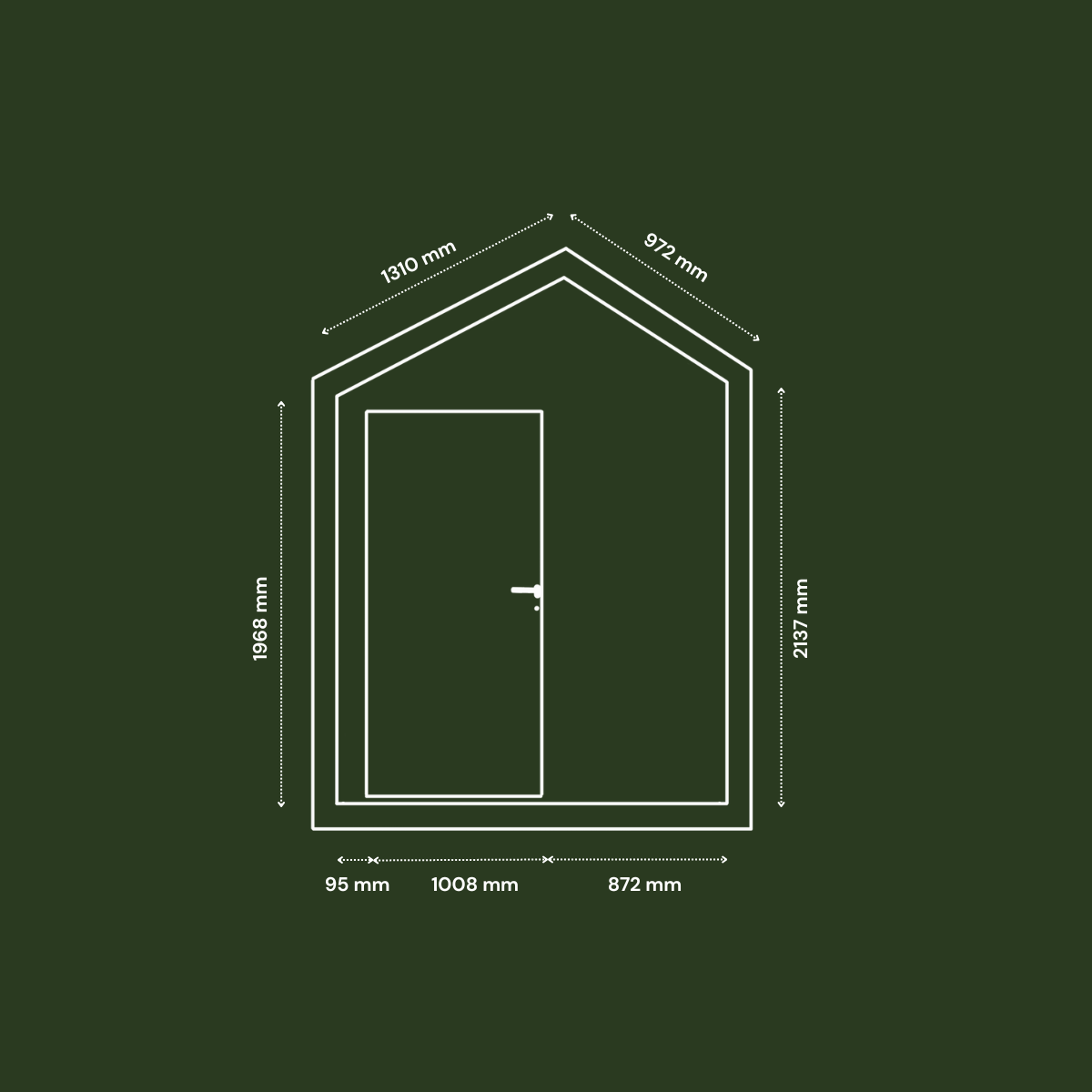 G3 front view – full customization measurements