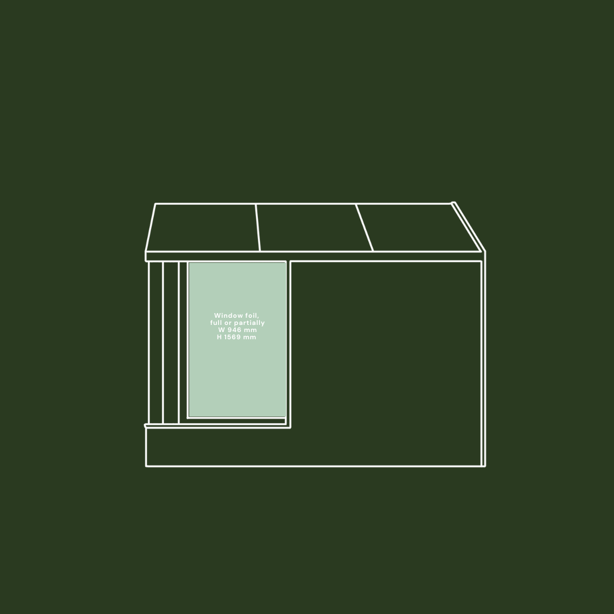 G3 side with corner window – full customization with window foil