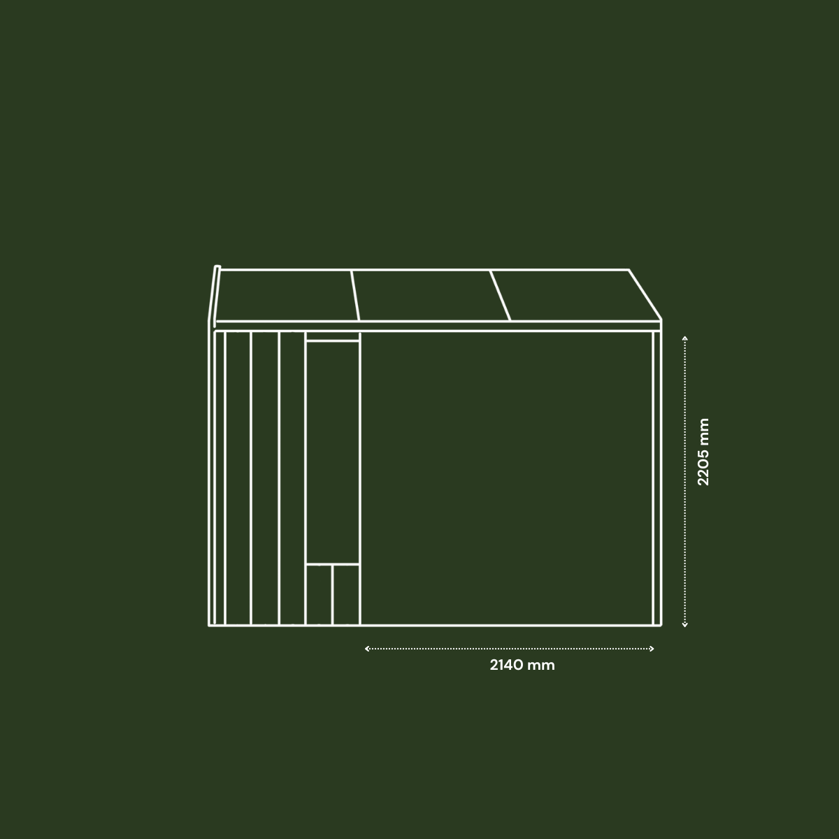 G3 side with slim window – full customization measurements